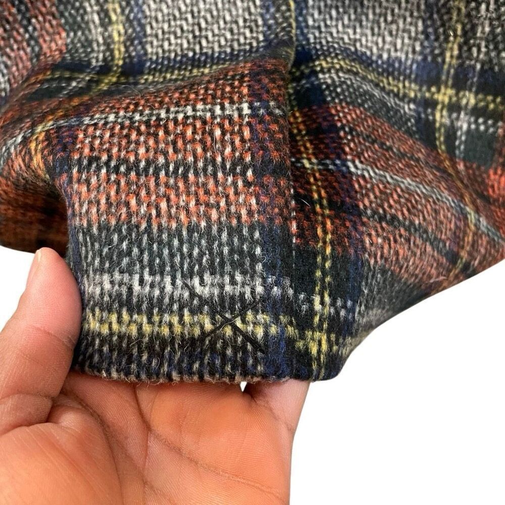 Lauren Ralph Lauren Womens Wool Blend Blanket Plaid Reefer Coat 18 Classic Heavy - Picture 6 of 10